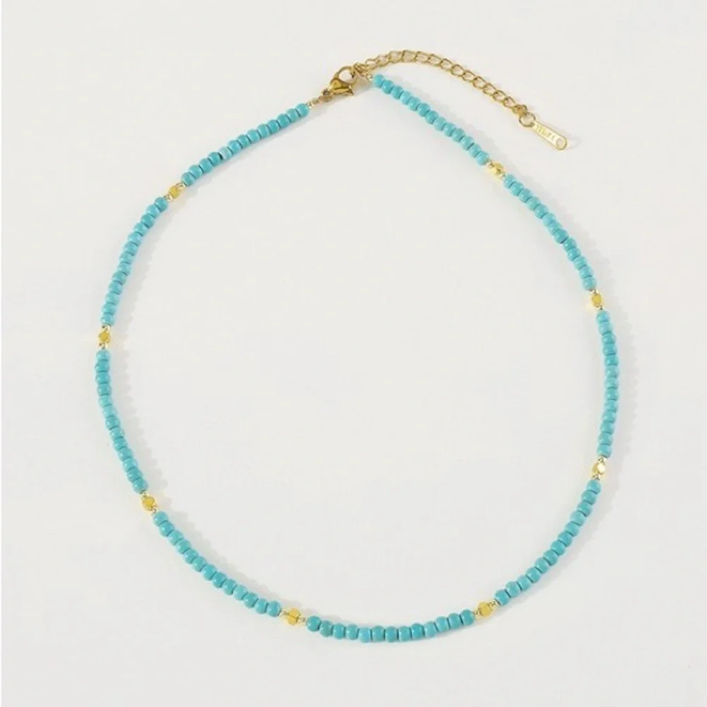 Light Blue Beaded Necklace (8000)